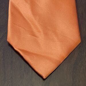 Geoffrey Beene Orange Hand Made 100% Polyester Men’s Neck Tie Made In China